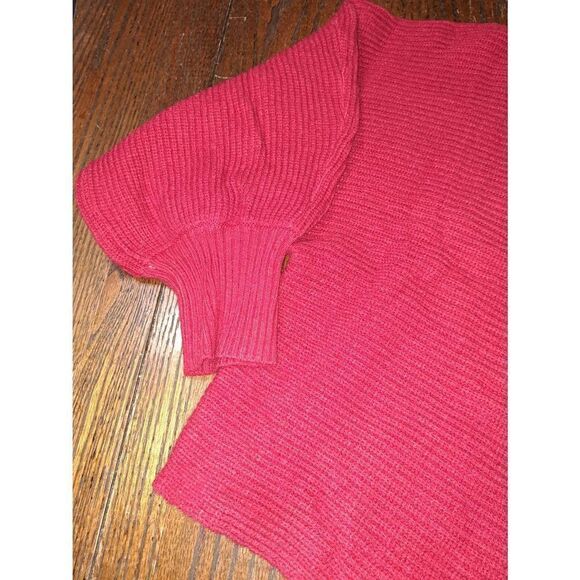 New XL Deerose Maroon VNeck Long Sleeve Crop Top Short Knit Sweater NWOT - Picture 10 of 11